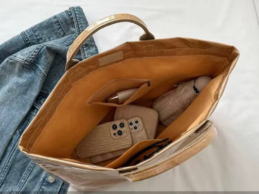 Nash Grey - Camo Print Vinyl TOTE BAG