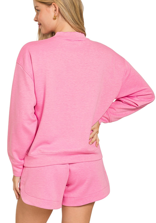 SCUBA PULLOVER & SHORTS SET - CANDY PINK
