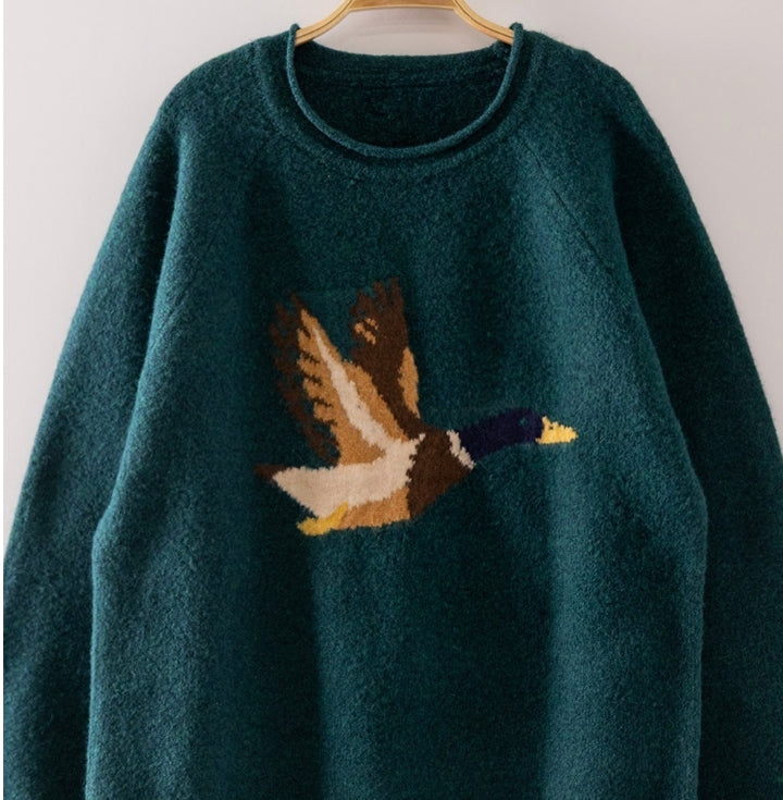 MALLARD SWEATER IN EMERALD GREEN