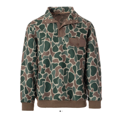 ROOST QUILTED CAMO PULLOVER