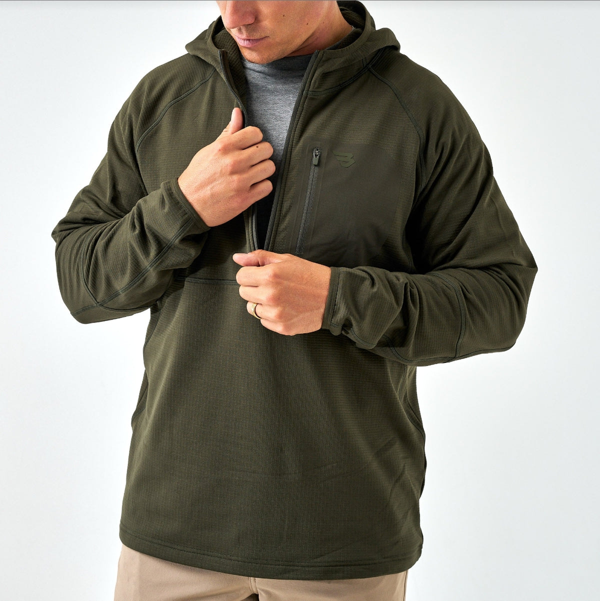 BLAZE TECH 1/4 ZIP - MALLARD GREEN