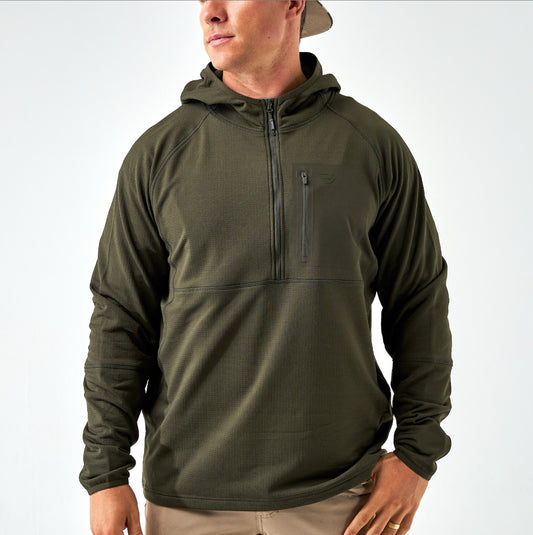 BLAZE TECH 1/4 ZIP - MALLARD GREEN