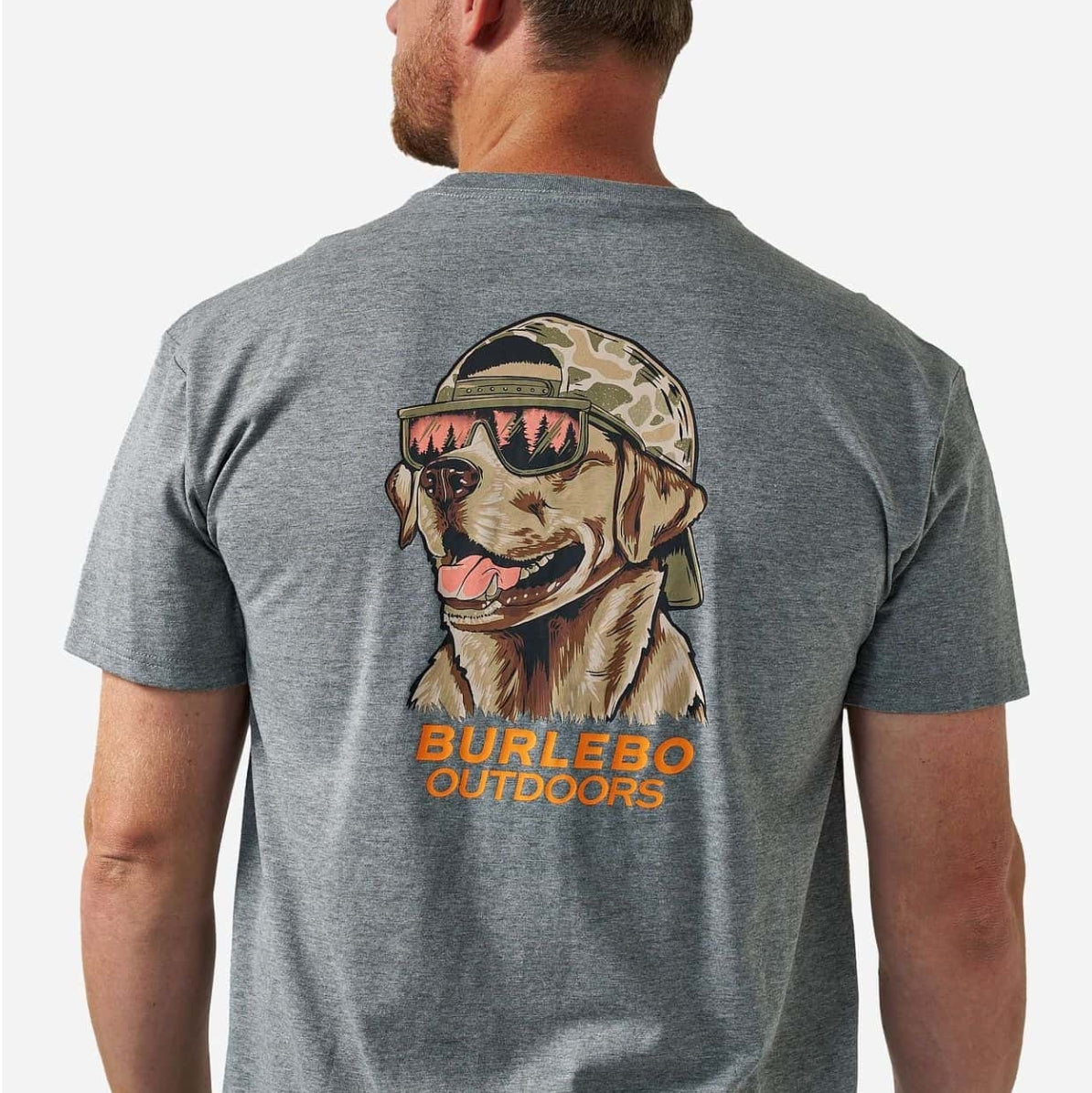 BURLEBO TSHIRT - MALLARD CAMO DOG