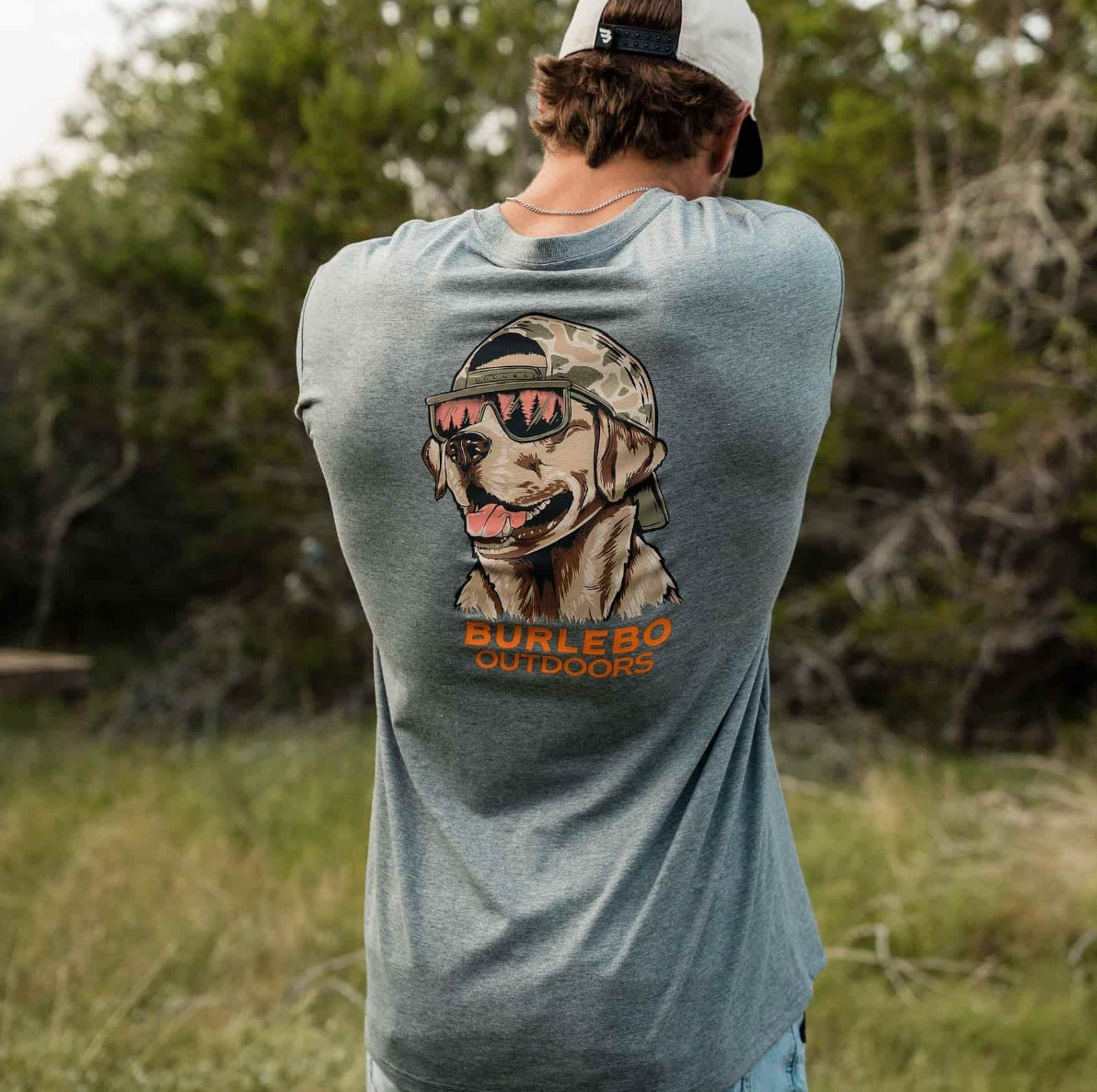 BURLEBO TSHIRT - MALLARD CAMO DOG