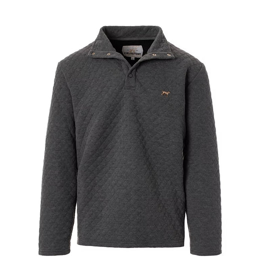 FIELDSTONE DIAMOND PATTERNED PULLOVER - GRAY