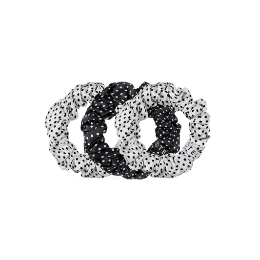 TELETIES - Polka Dot Party Large Silk Scrunchie