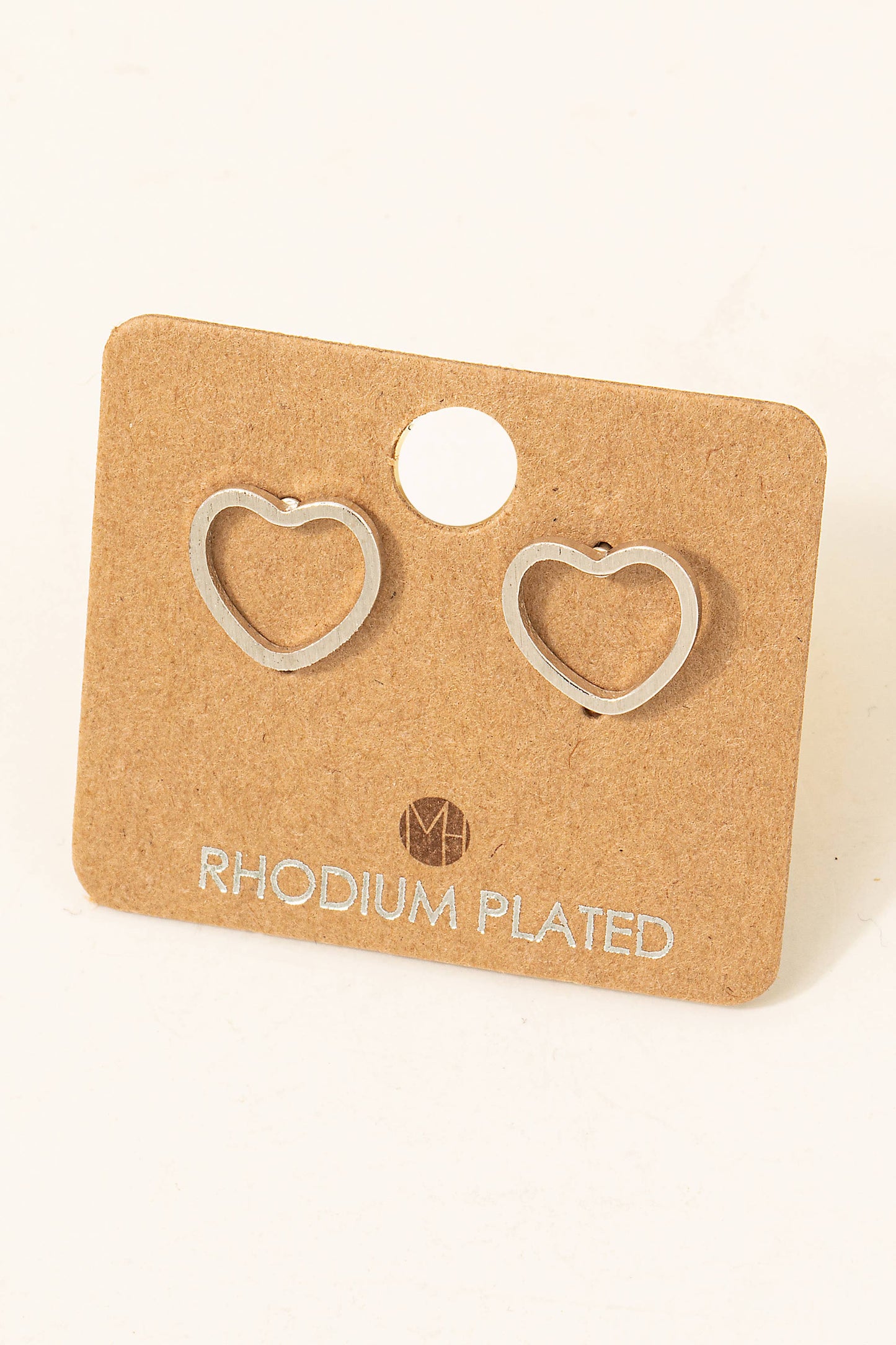 Heart Outline Stud Earrings