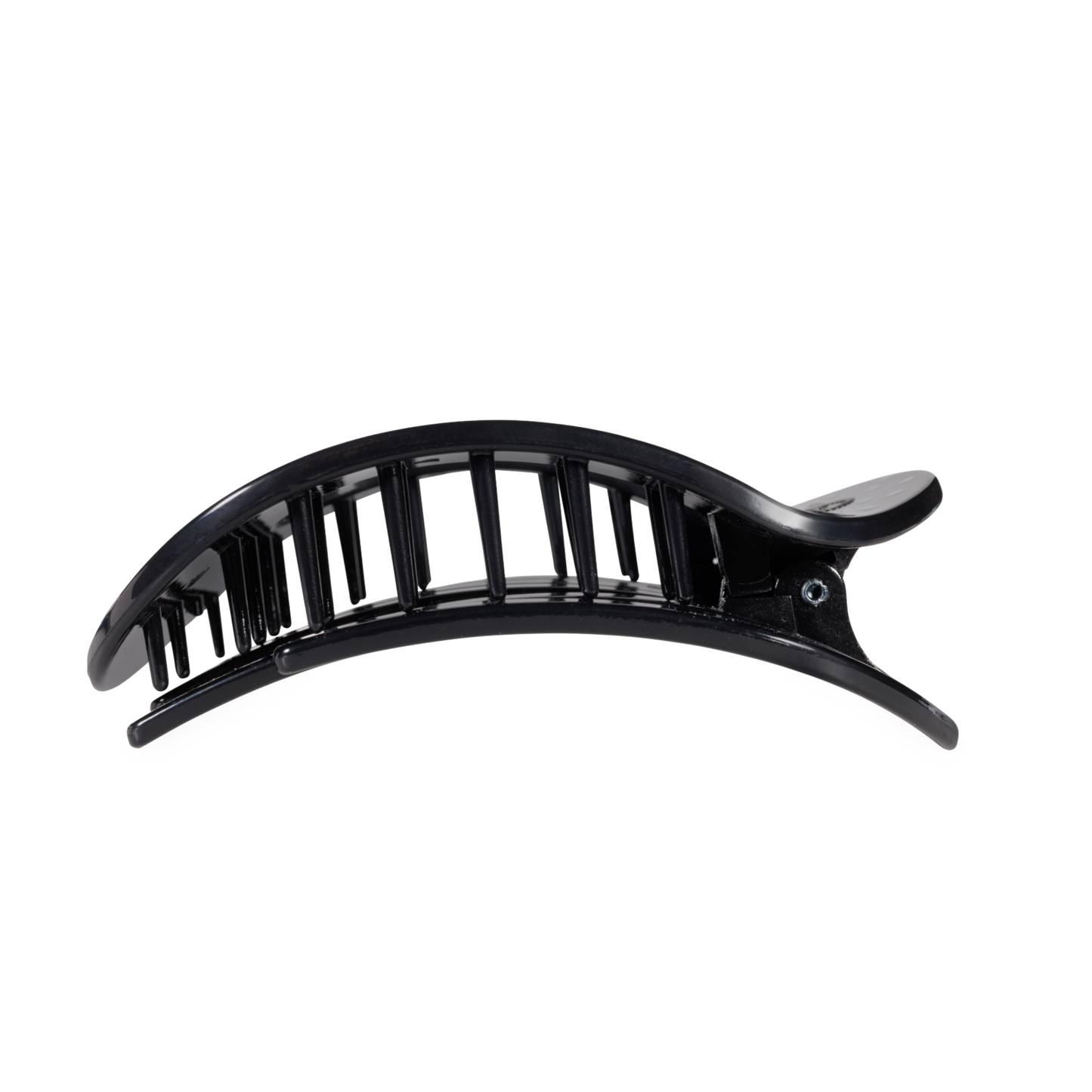 TELETIES - Black Polka Dot Party Large Flat Round Hair Clip