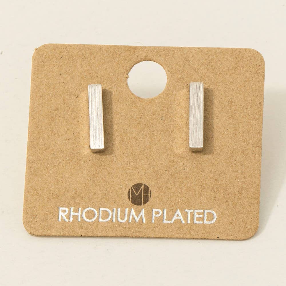 Dainty Mini Bar Stud Earrings