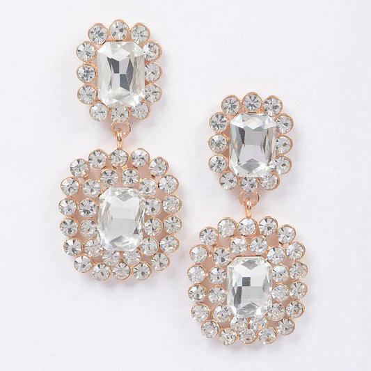 3AM BY H&D ACCESSORIES - Rhinestone Dangle Earrings