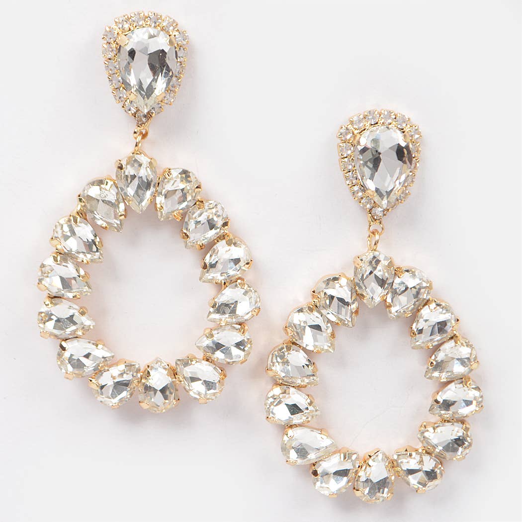3AM BY H&D ACCESSORIES - Tear Drop Stone Earring