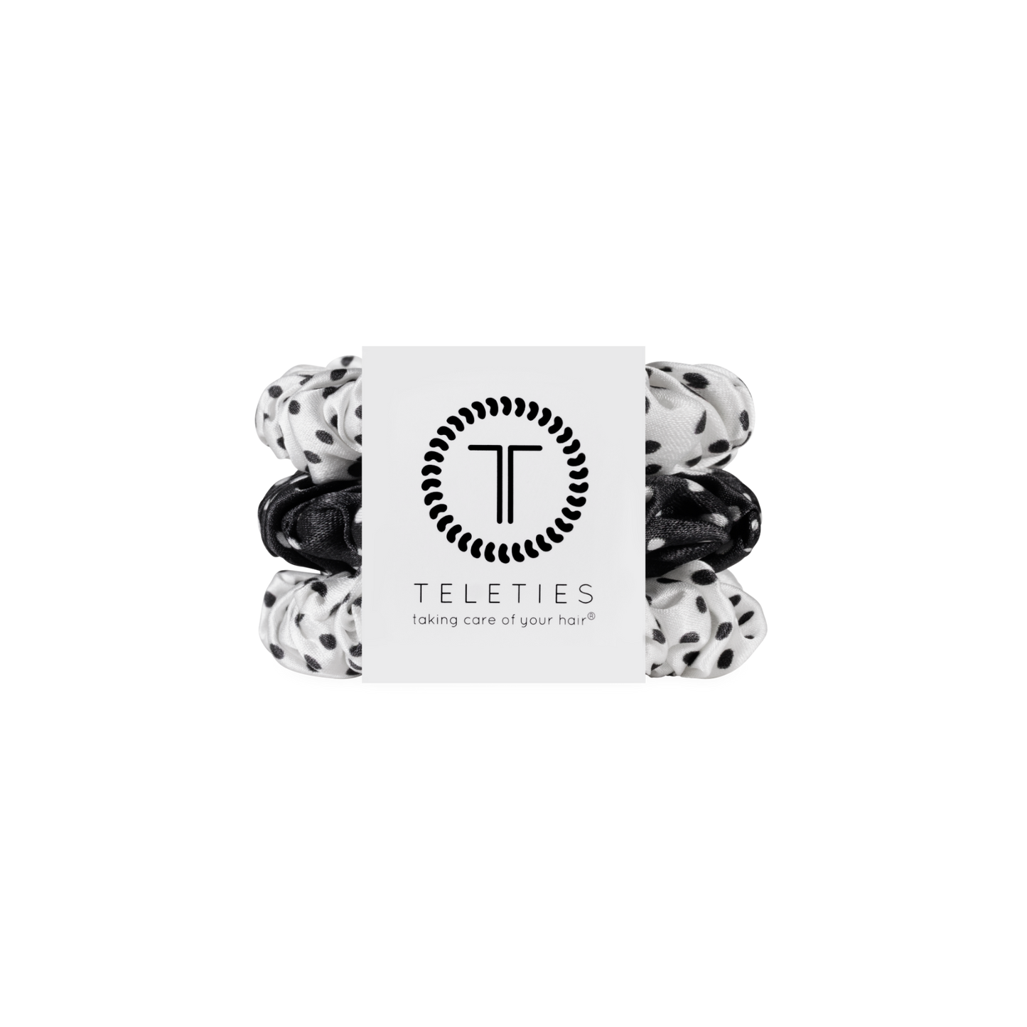 TELETIES - Polka Dot Party Small Silk Scrunchie