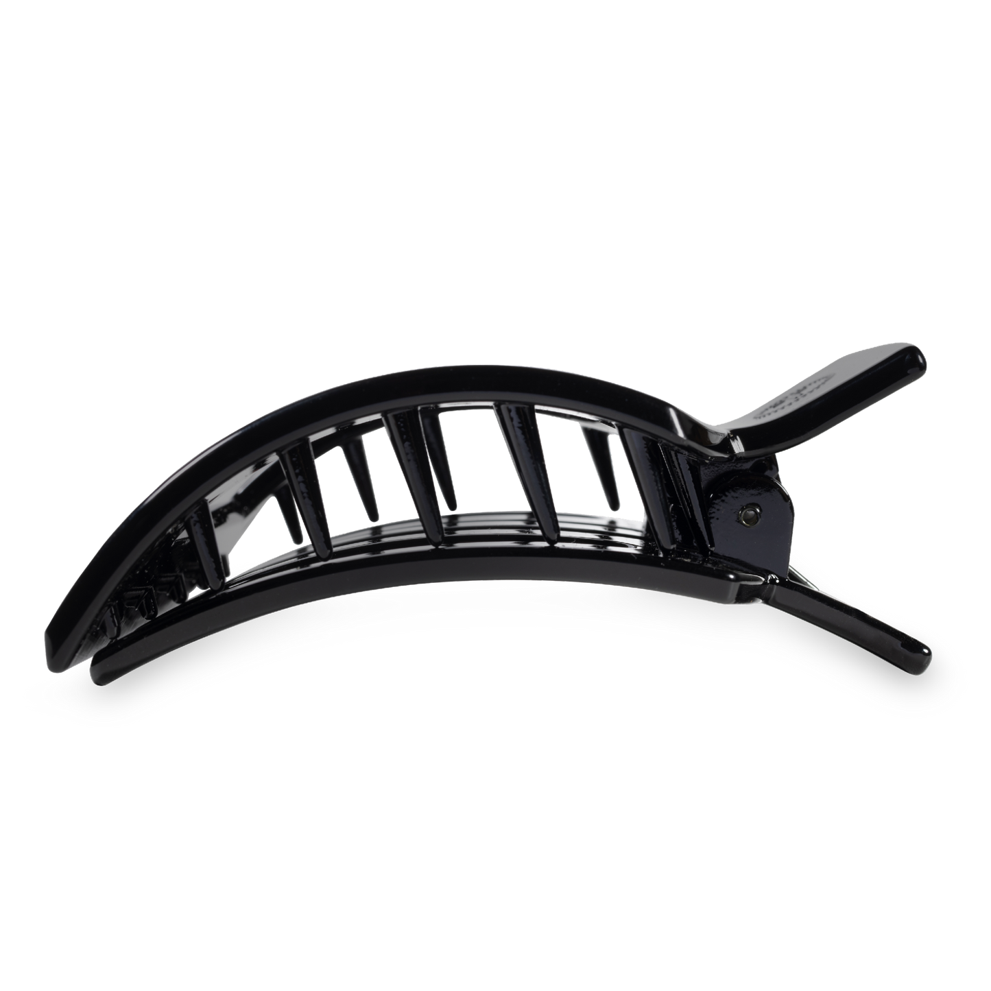 TELETIES - Square Flat Hair Clip | Large | Jet Black