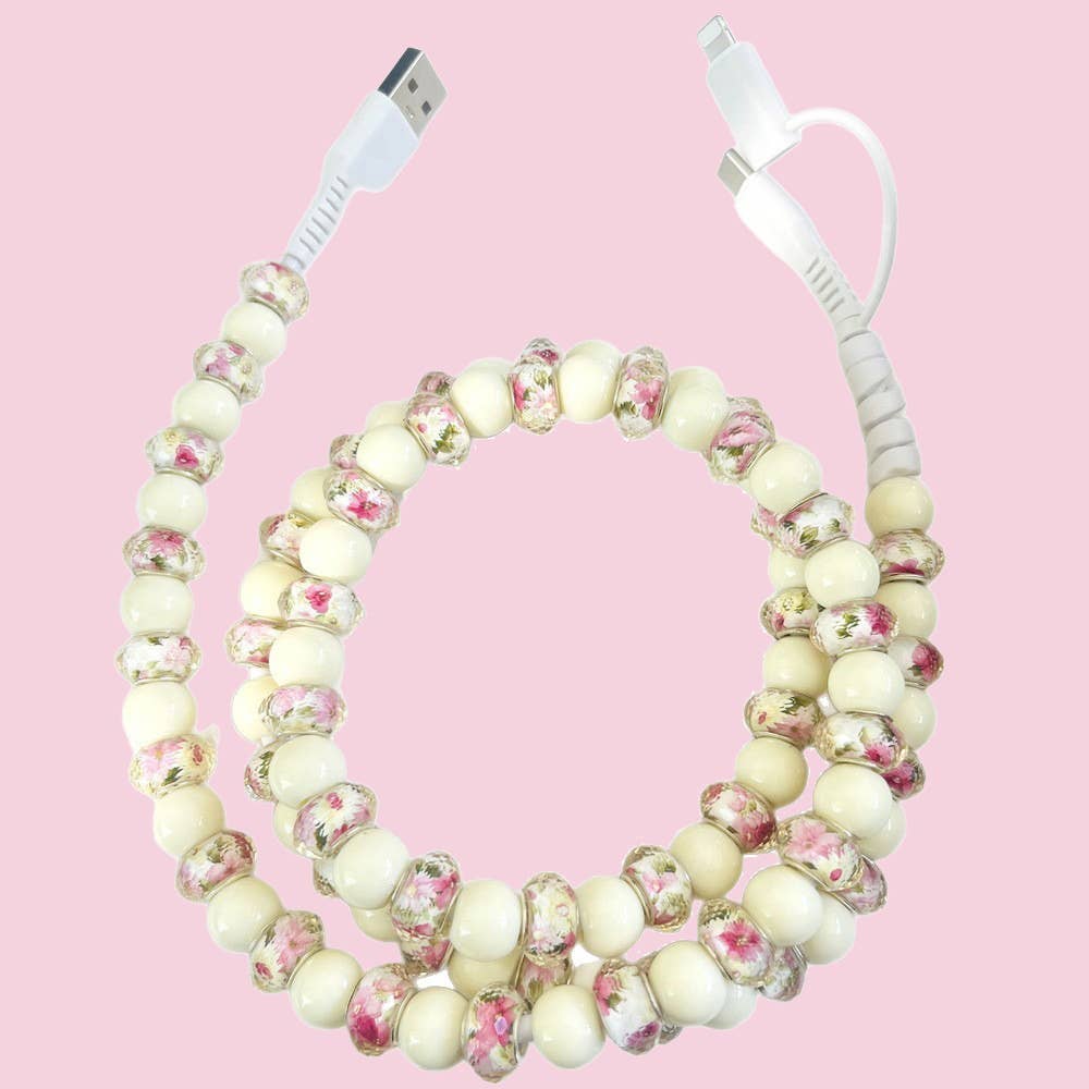 Beaded Data Cable 2 in 1