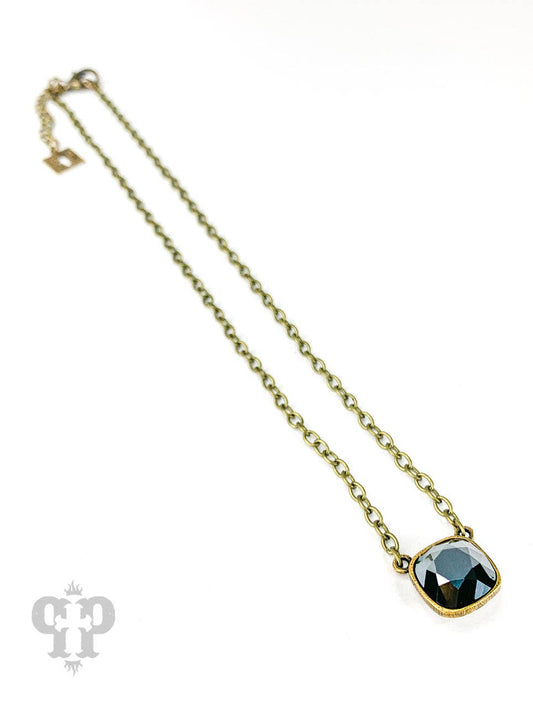 12mm Austrian crystal square crystal chain necklace