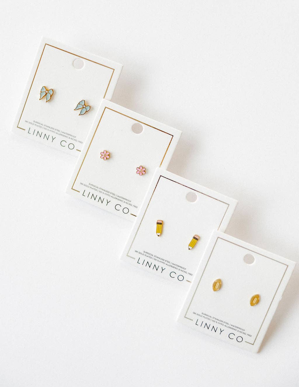 Screwback Stud Earrings - Alli Pink
