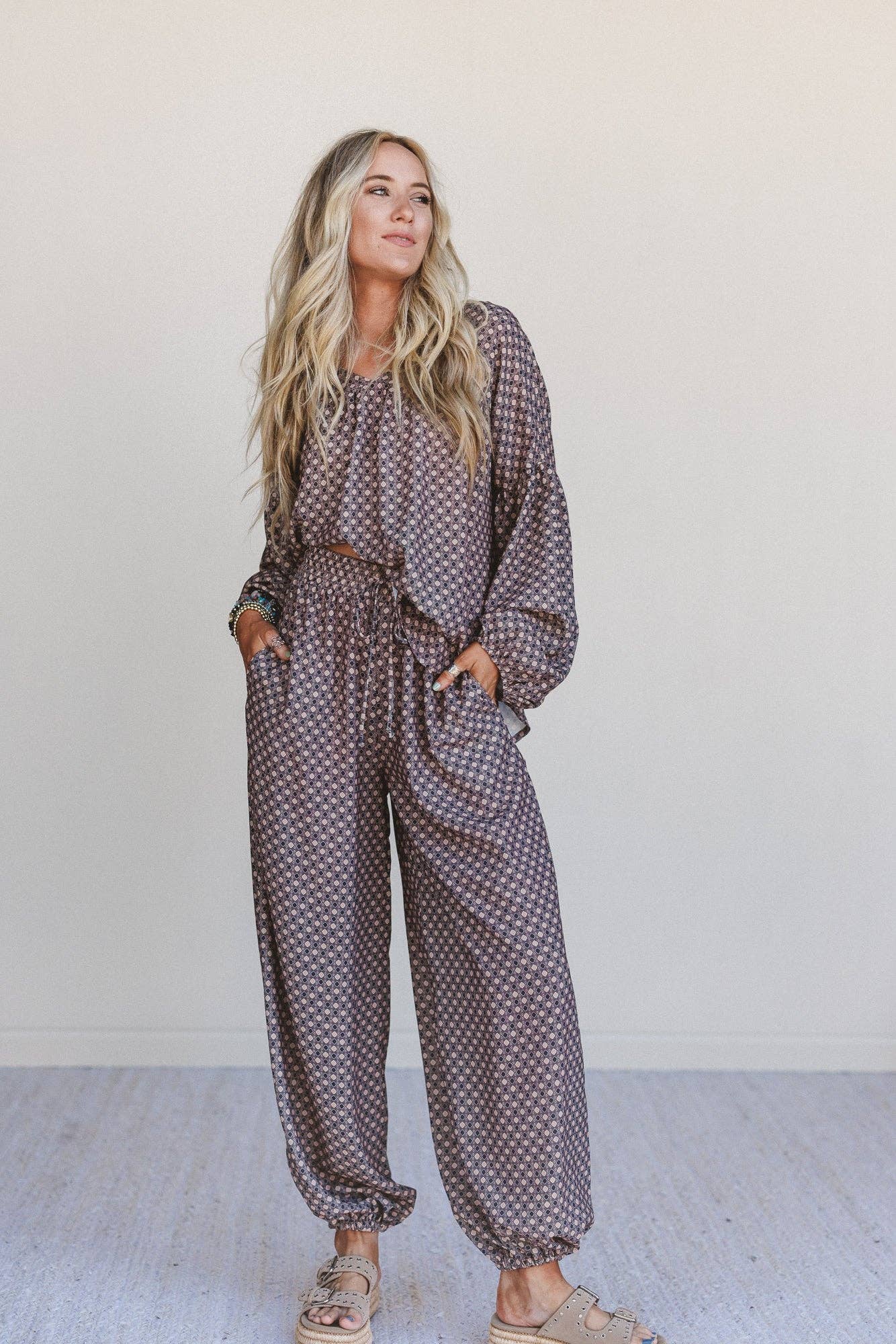 Three Bird Nest - Mystic Mirage Printed Joggers - Black
