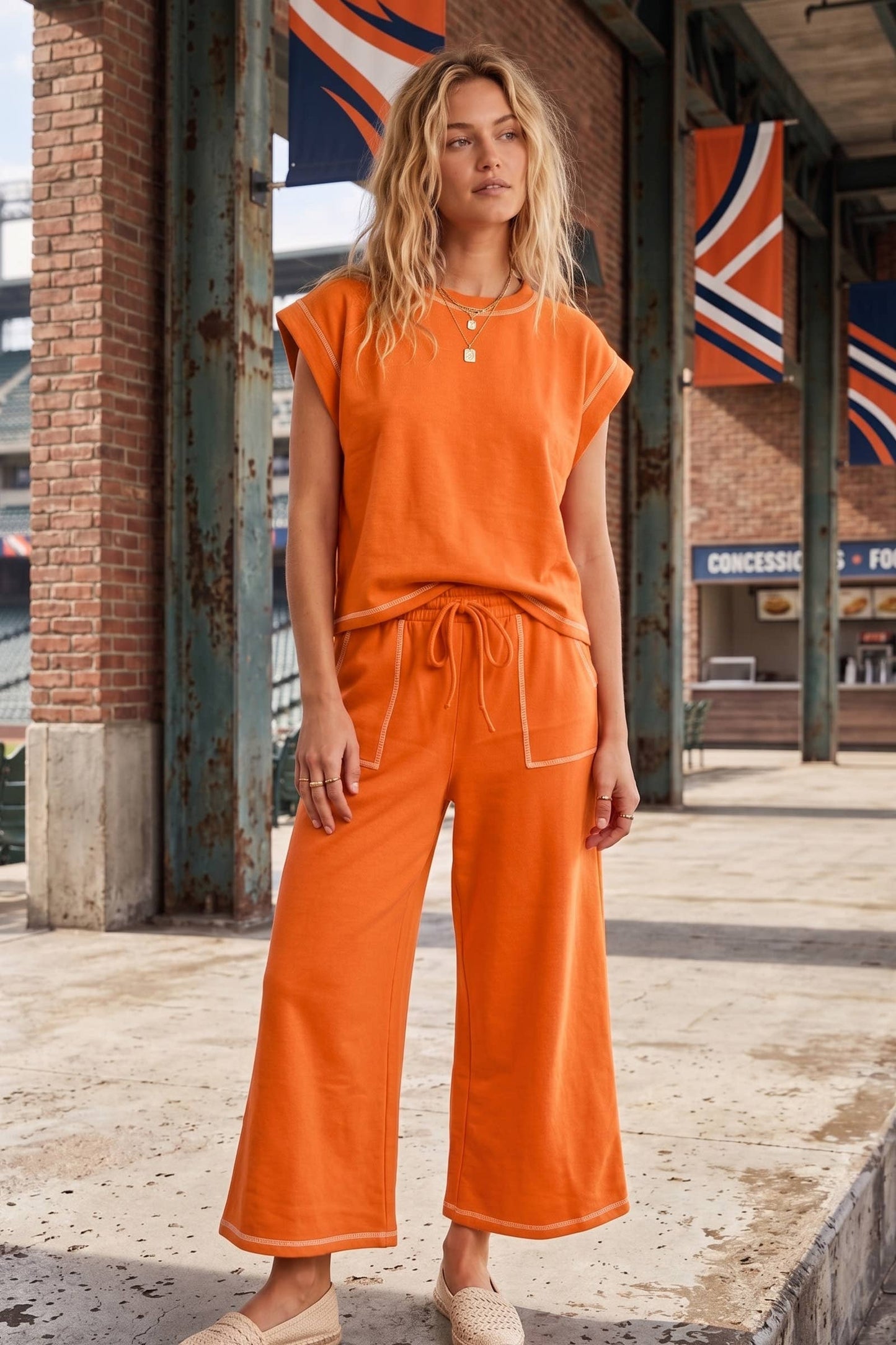Sewn and Seen - (Original Design) Scuba Contrast Stitch Lounge Set