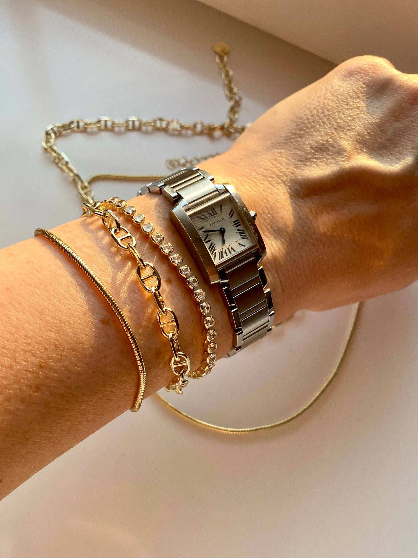The Sis Kiss - Sophia Snake Chain Bracelet (Style with Charms)