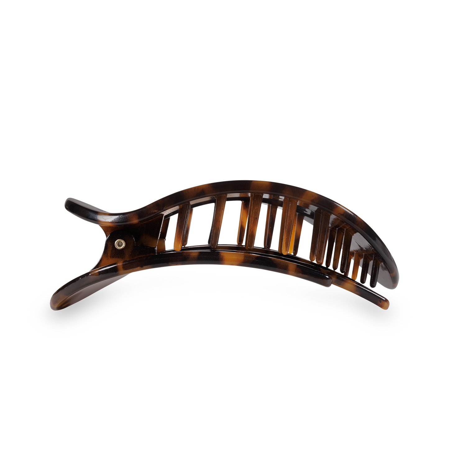 TELETIES - Round Flat Hair Clip | Med. | Tortoise