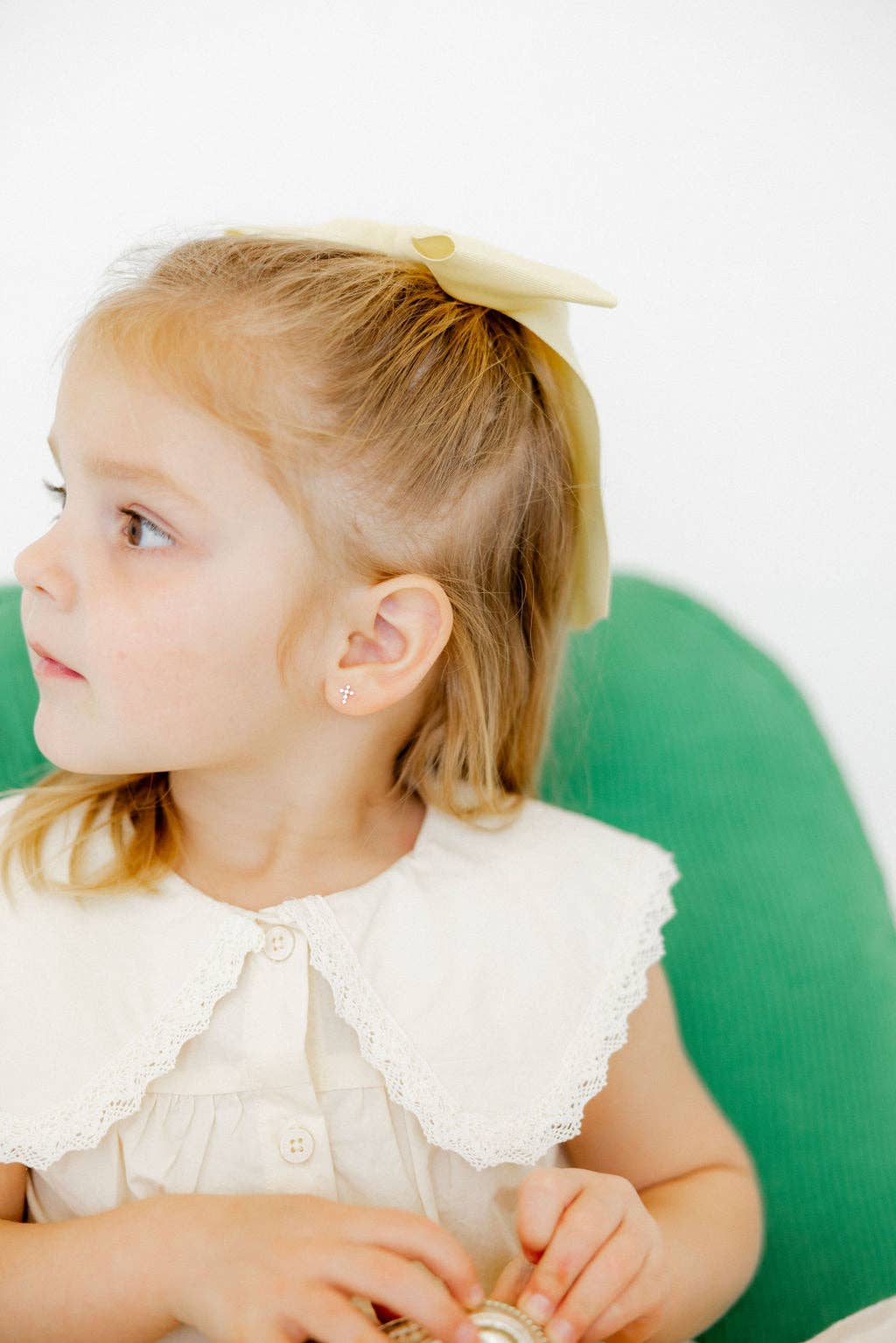 Screwback Stud Earrings - Clara Cross Gold