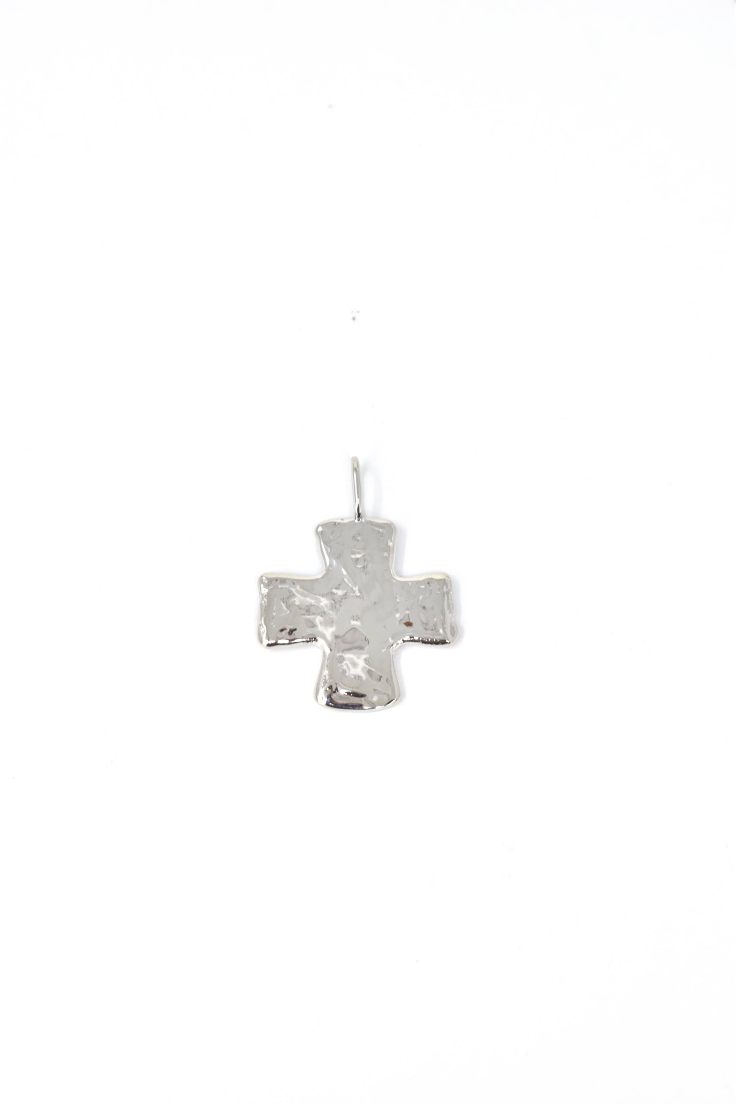 Hammered Cross Charm