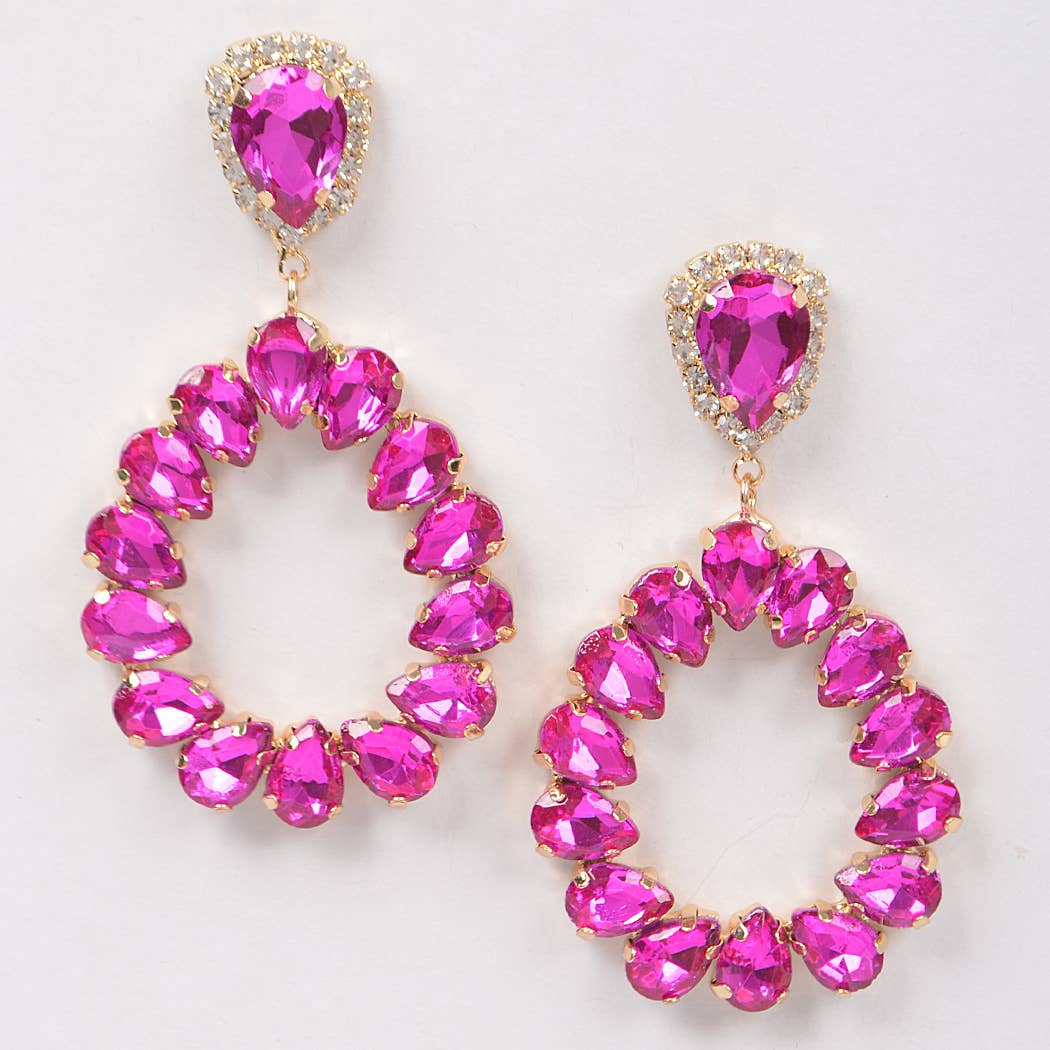 3AM BY H&D ACCESSORIES - Tear Drop Stone Earring