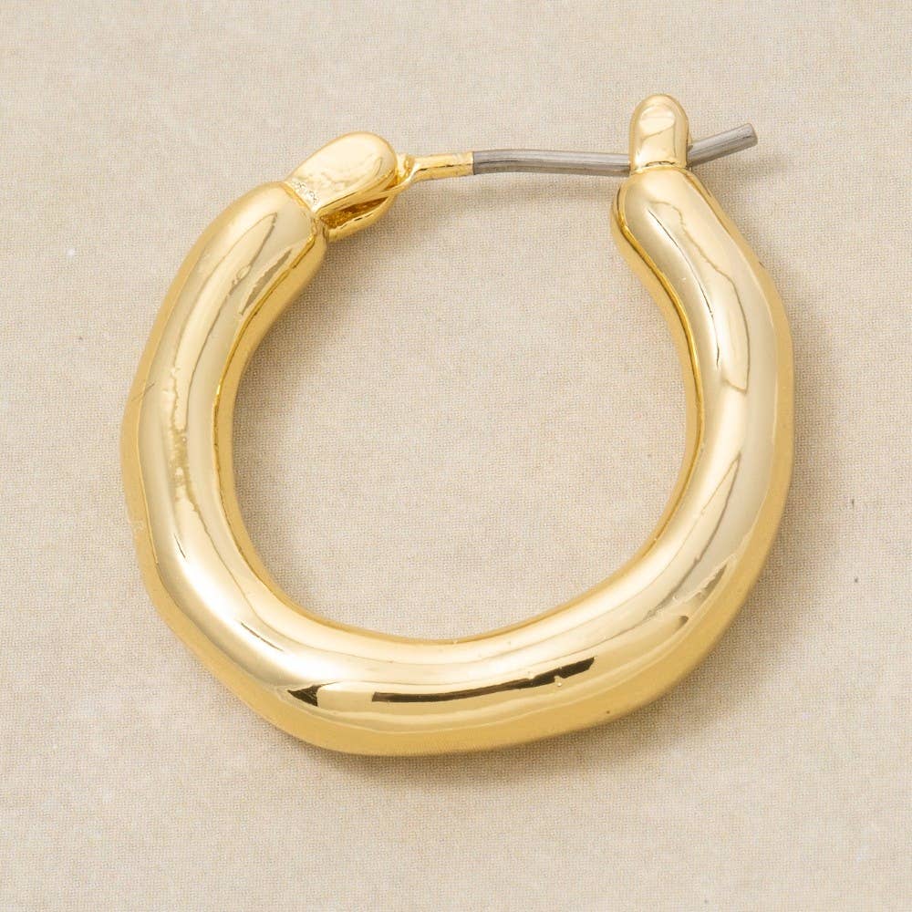 Gold Dipped Chunky Hoop Earrings