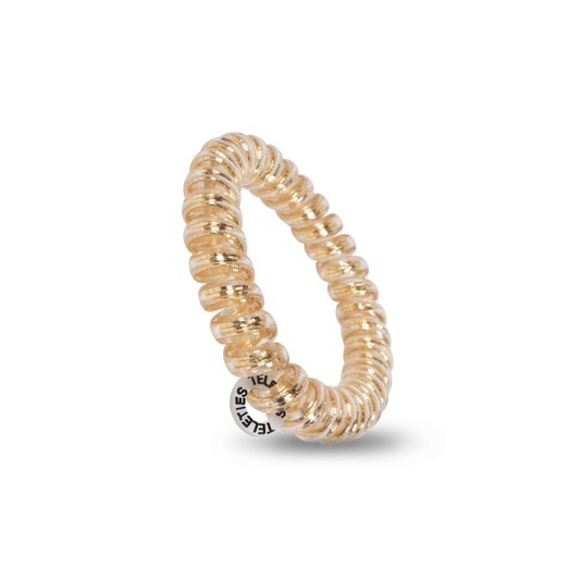 TELETIES - Spiral Hair Coils | Large | Good as Gold Hair Ties