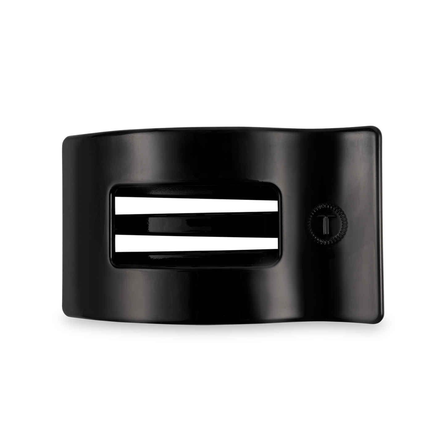 TELETIES - Flat Rectangle Hair Clip | Medium | Jet Black
