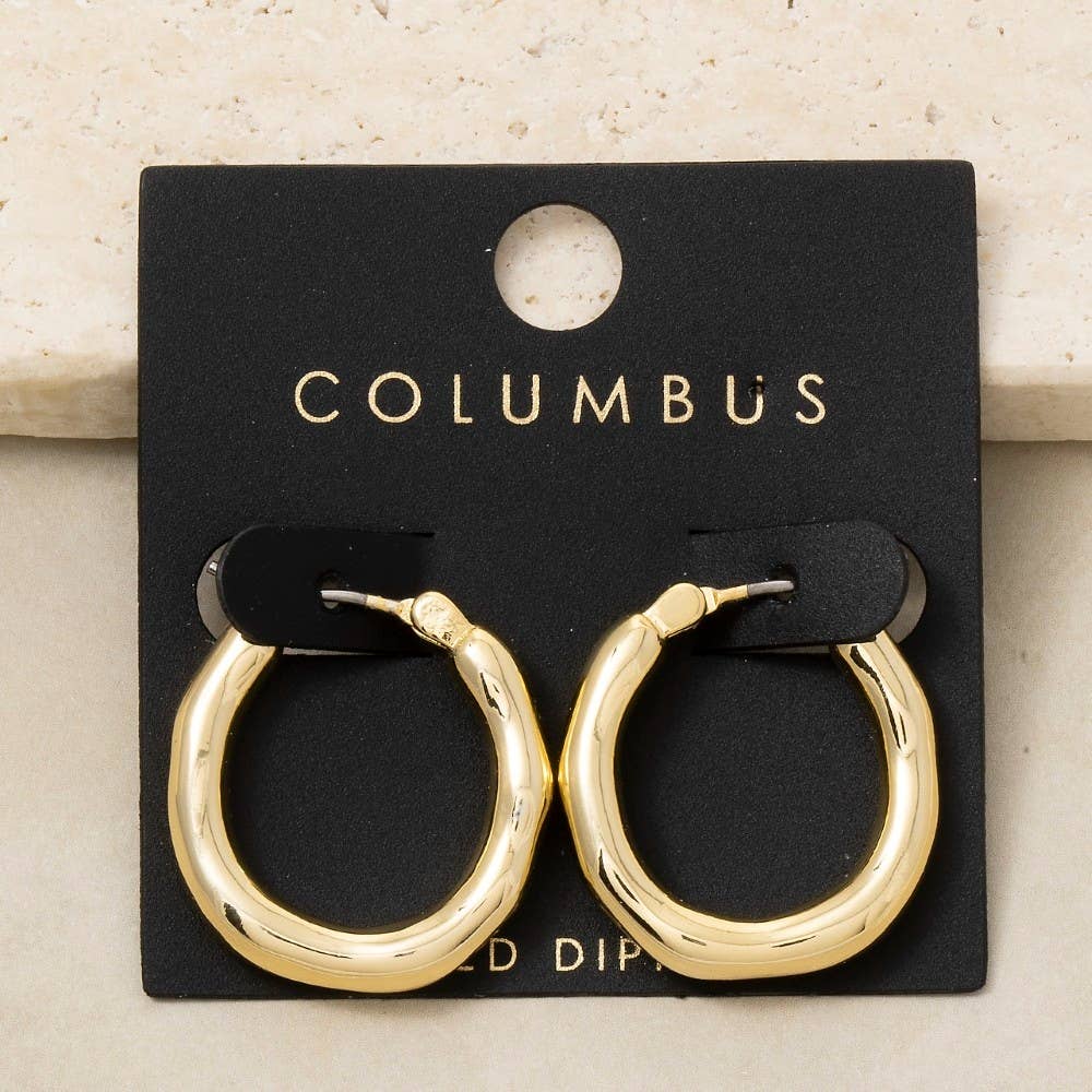 Gold Dipped Chunky Hoop Earrings