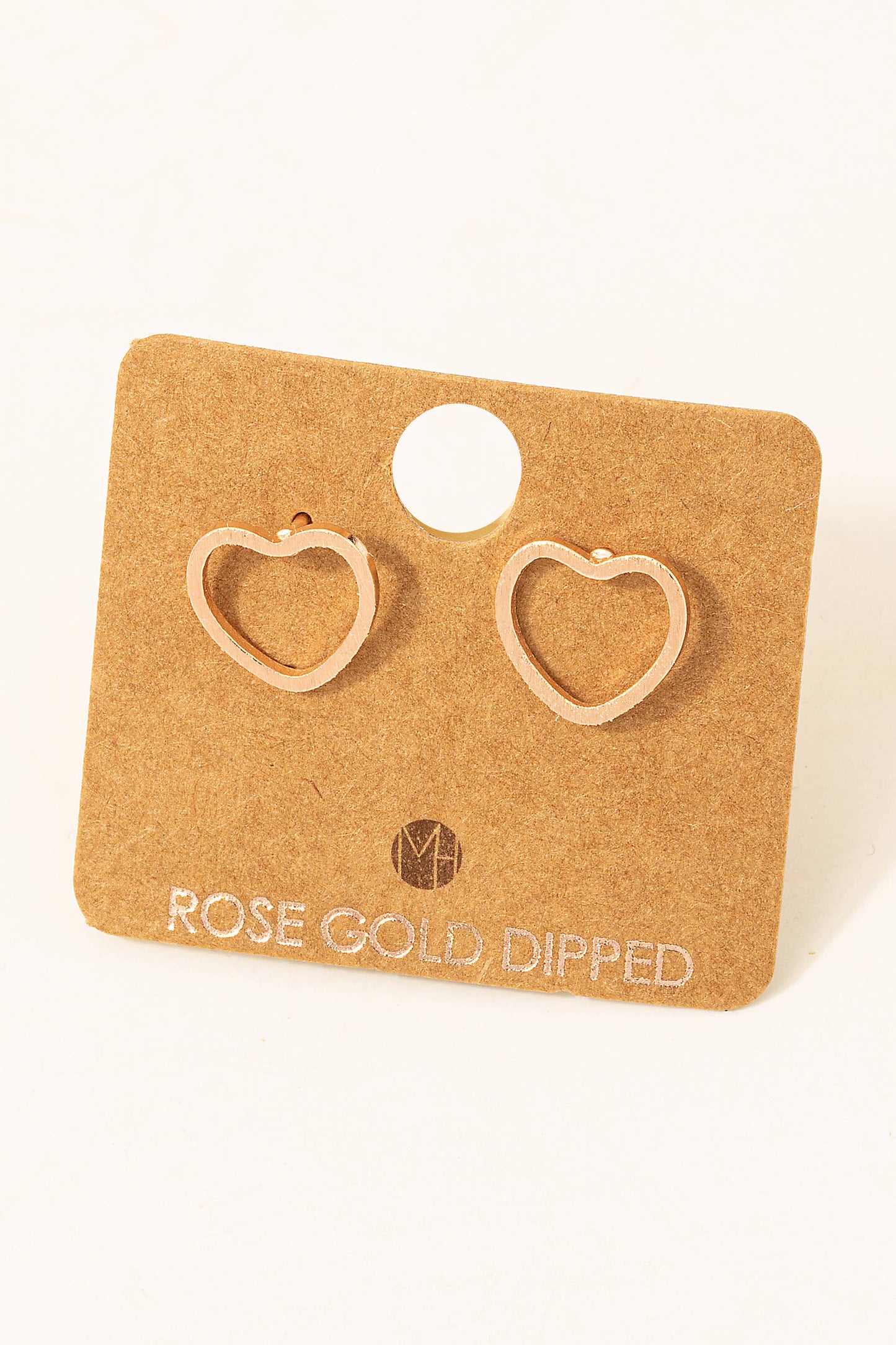 Heart Outline Stud Earrings