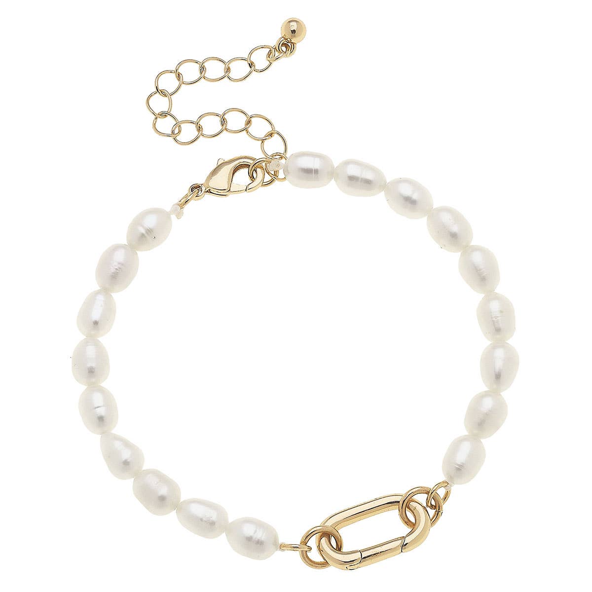 Freshwater Pearl Charm Bracelet Base in Ivory