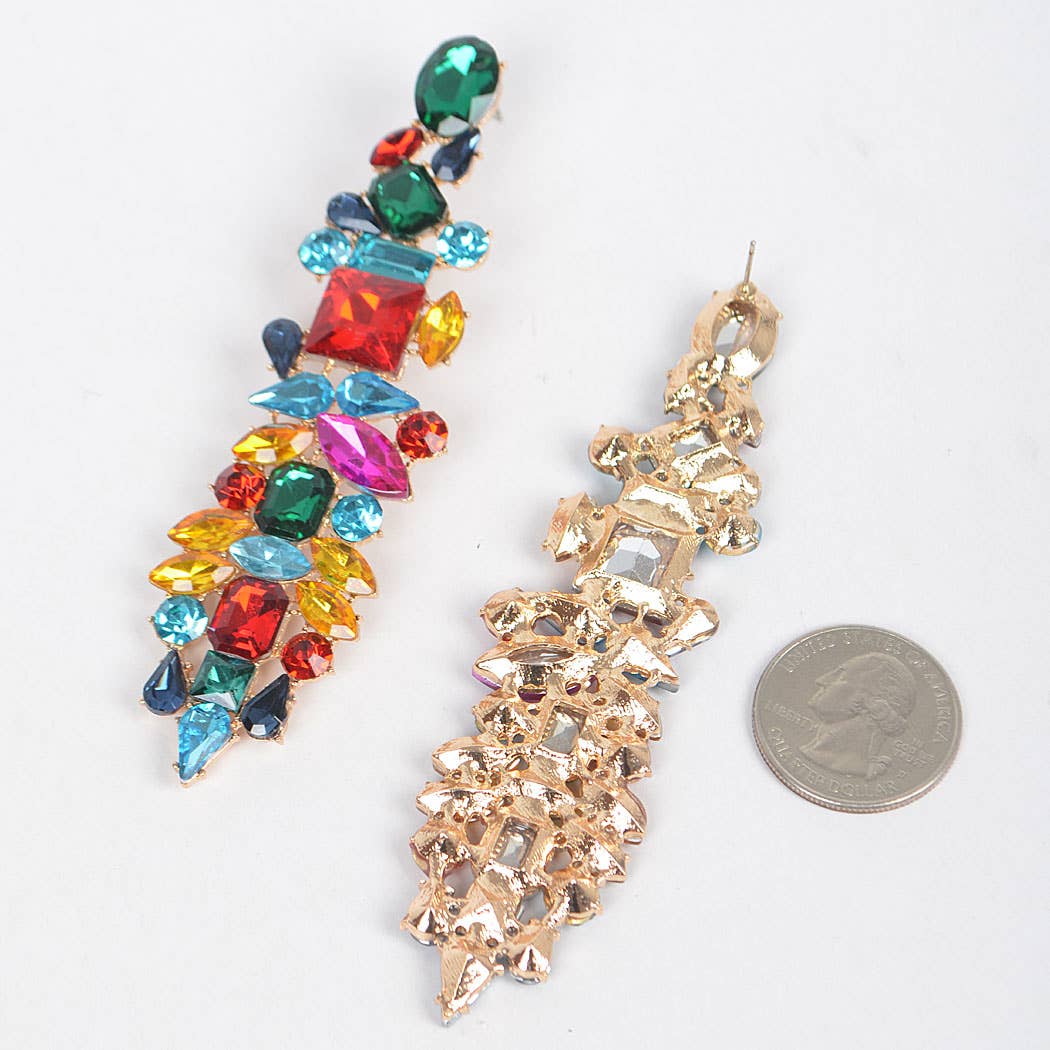 3AM BY H&D ACCESSORIES - Multi Rhinestone Earring