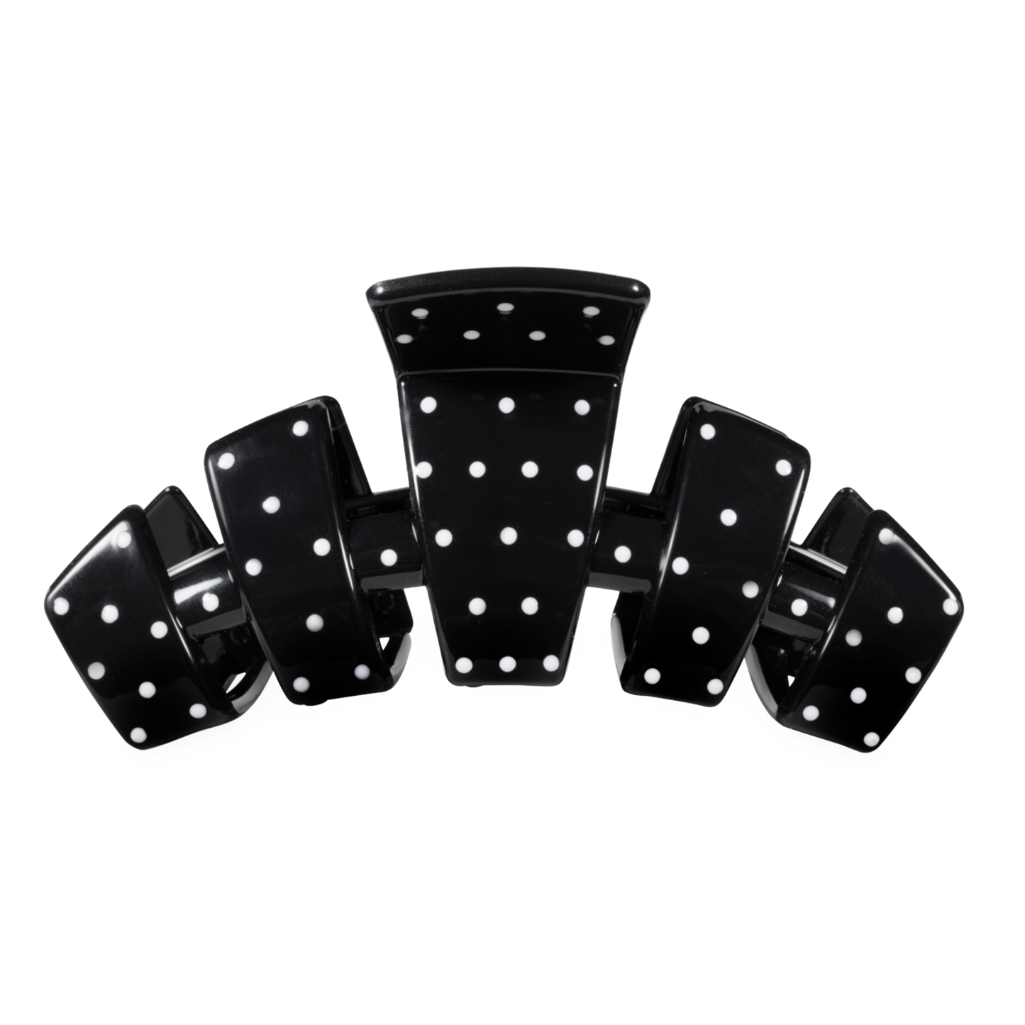 TELETIES - Classic Black Polka Dot Party Large Claw Clip