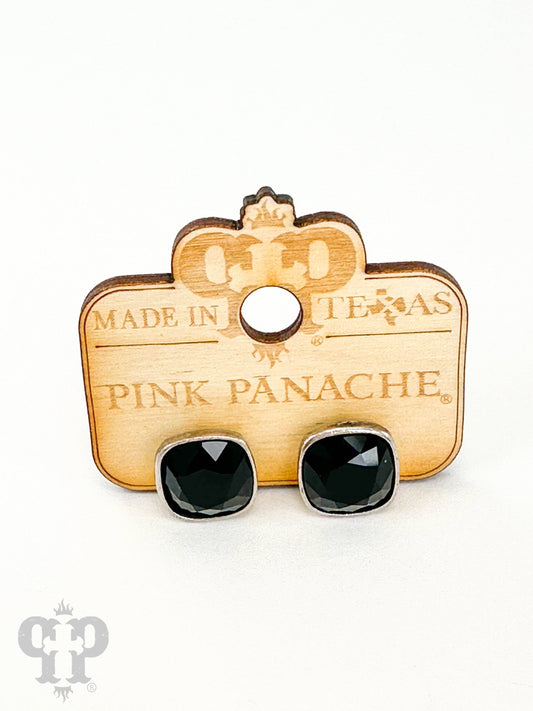 12mm Austrian square crystal post earring