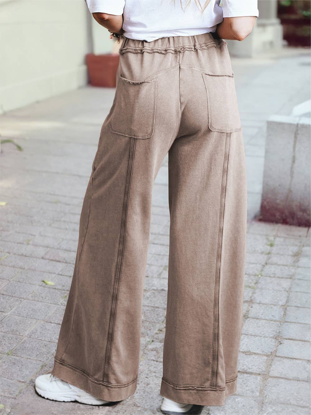 Mineral Wash Drawstring Retro Loose Pants