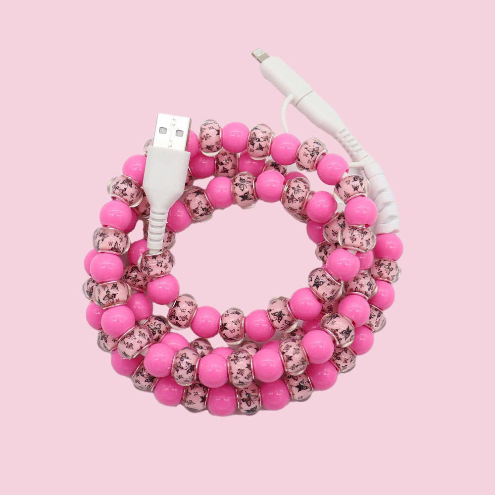 Beaded Data Cable 2 in 1