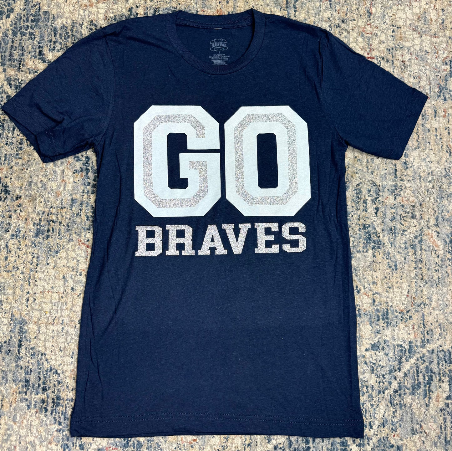 Go Braves! Striped Glitter Tshirt