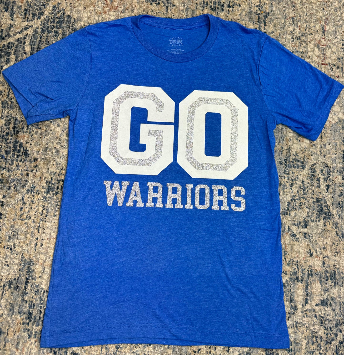 Go Warriors! Striped Glitter Tshirt