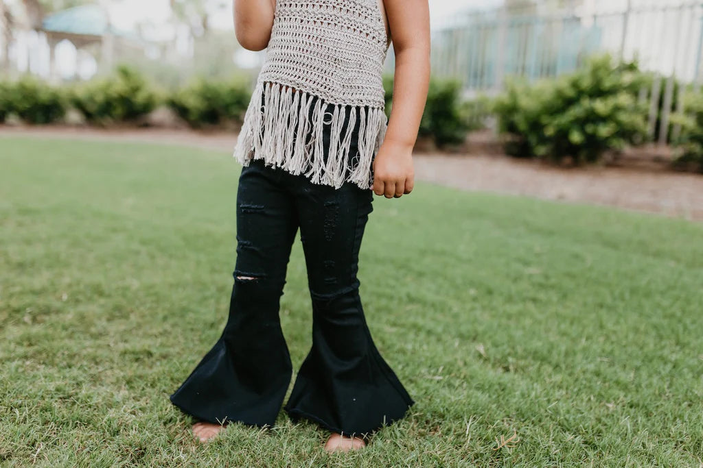 Kids Denim Flare Pants