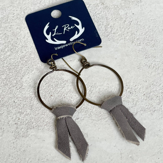 L rae jewelry - Leather Earrings