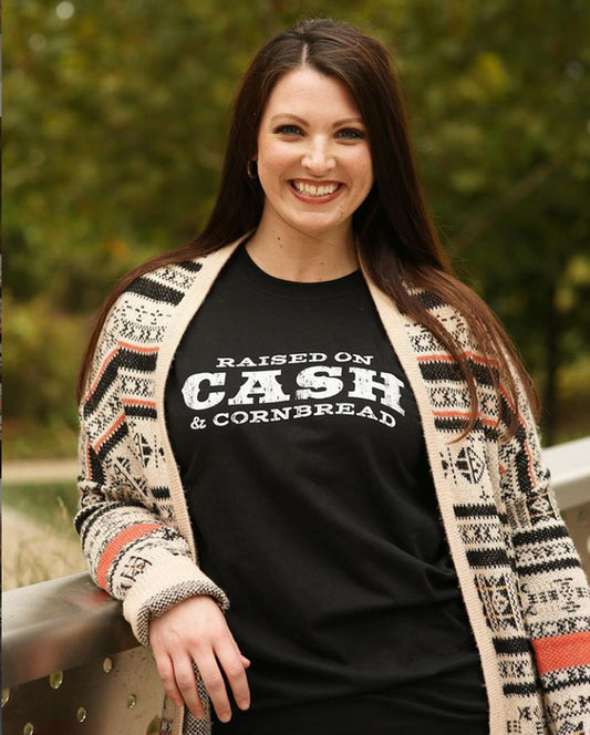 Raised on Cash and Cornbread Tee