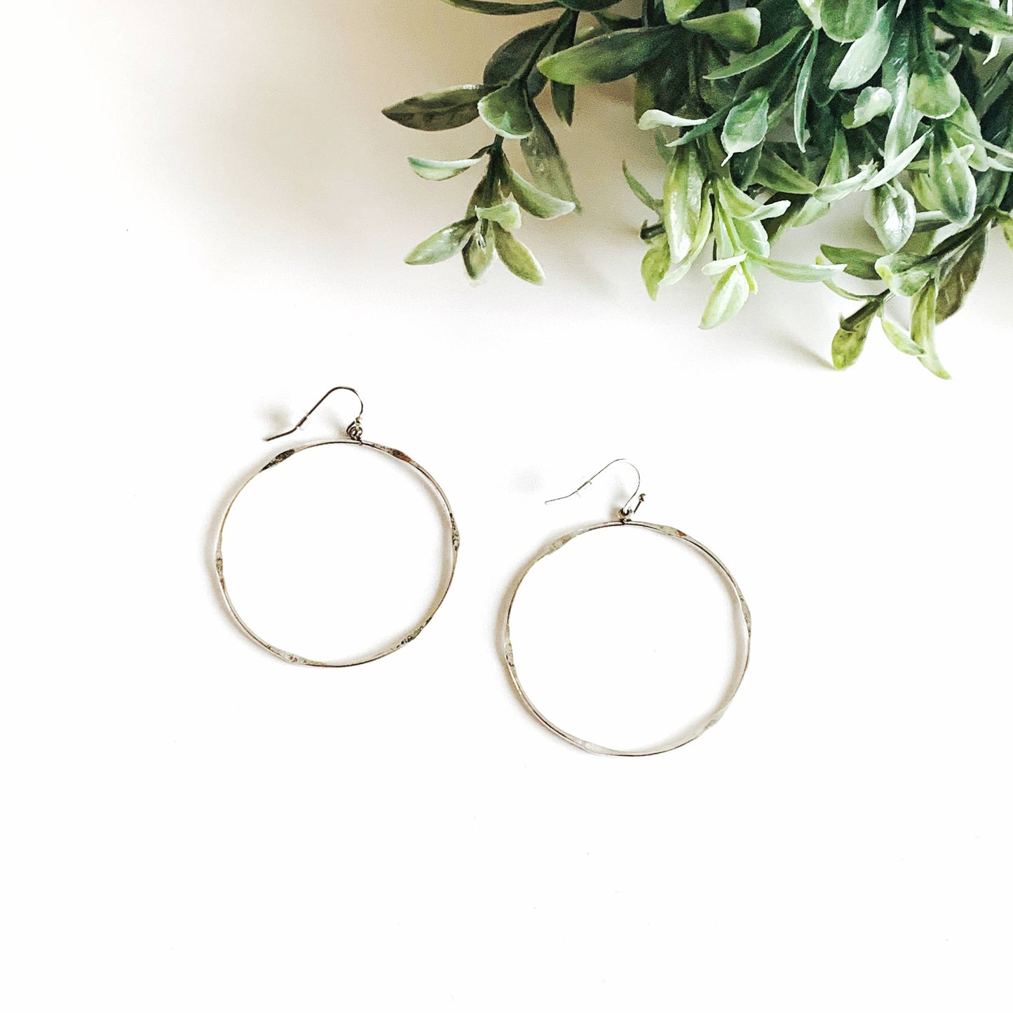 Funky Monkey Fashion - Circle Shape Delicate Earring - Silver