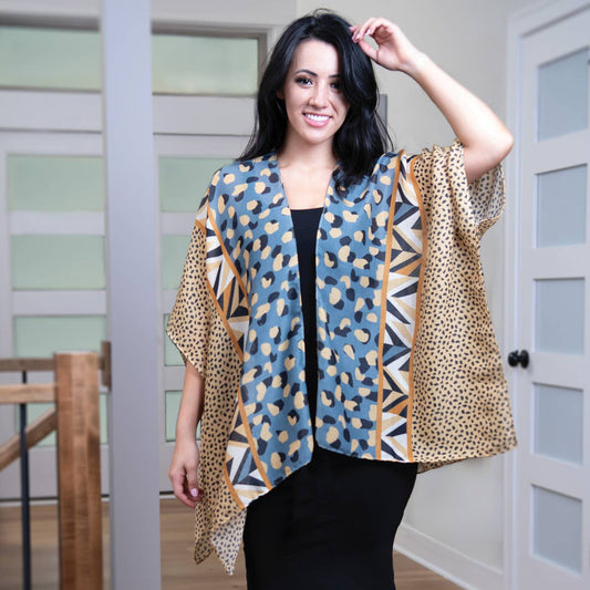 Amanda Blu - Safari Gold - Printed Ruana