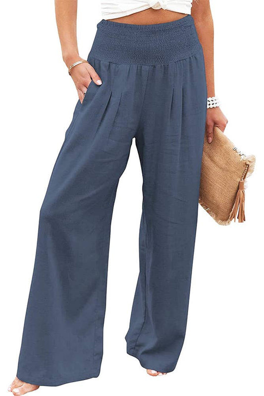 UNISHE - HIgh Waist Wide Leg Pants ZZKF1108